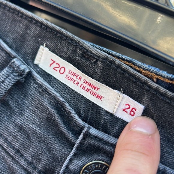 ❤️ Levi’s 720 super skinny jeans 26 X 32 - Picture 9 of 12